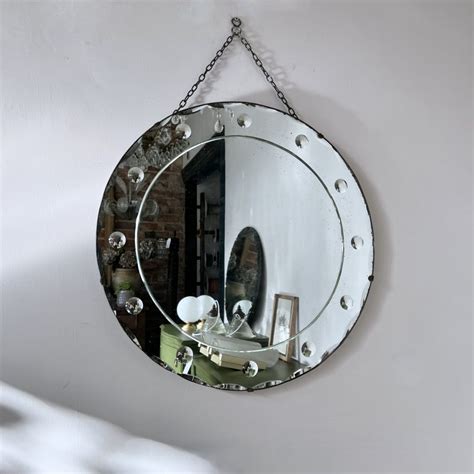 Vintage Deco Bevelled Edge Mirror Agapanthus Interiors