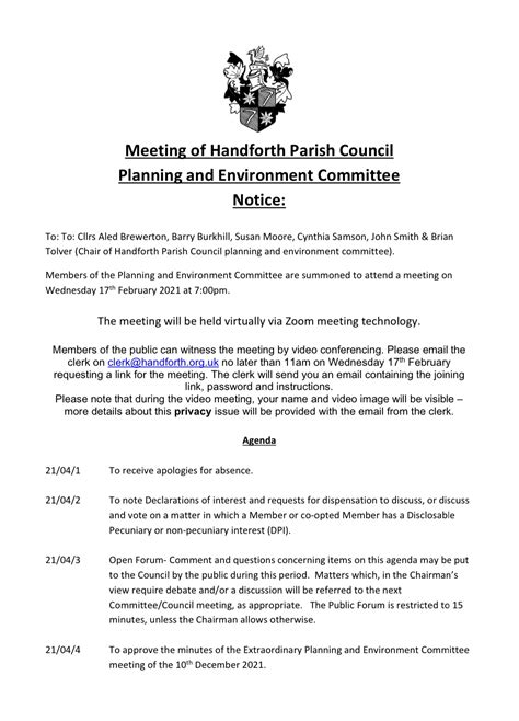 Handforth Parish Council Holds First Meeting Since Going Viral So