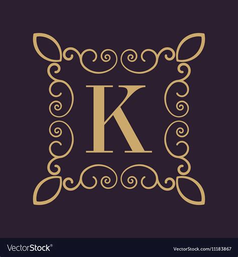 Floral Letter K Vector By Yasmad Image 97192 Vectorstock