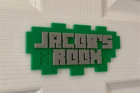 Personalised Minecraft Themed Wall Sign For Childrens Etsy Uk Wall