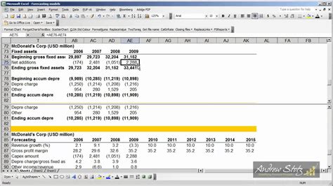 Forecasting Step 3 Forecasting Gross Profit And Fixed Assets Youtube