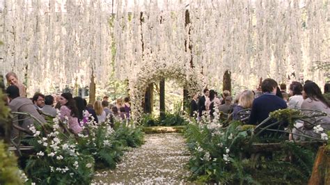 gorgeous twilight wedding hanging flowers in the reception hall or where ever love breaking