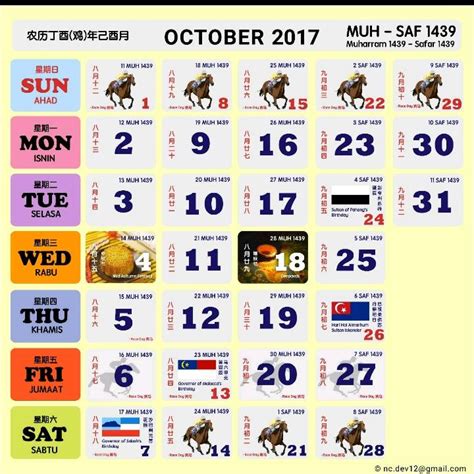 Here are the malaysia monthly calendars for year 2017: Kalendar Kuda 2017 Malaysia Dan Senarai Cuti Panjang ...