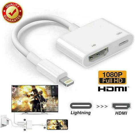 HDMI Adapter For With TV P Need To Plus X AV No Digital IPhone Plug And Power