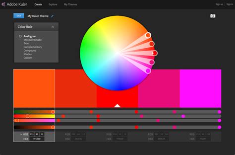 Color Wheel A Color Palette Generator Adobe Color Wheel Website
