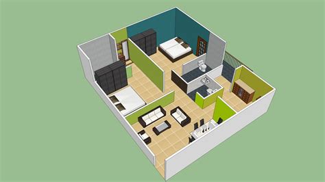 New House Plan Design 2bhk Simple Modern 2bhk House 3d Design And