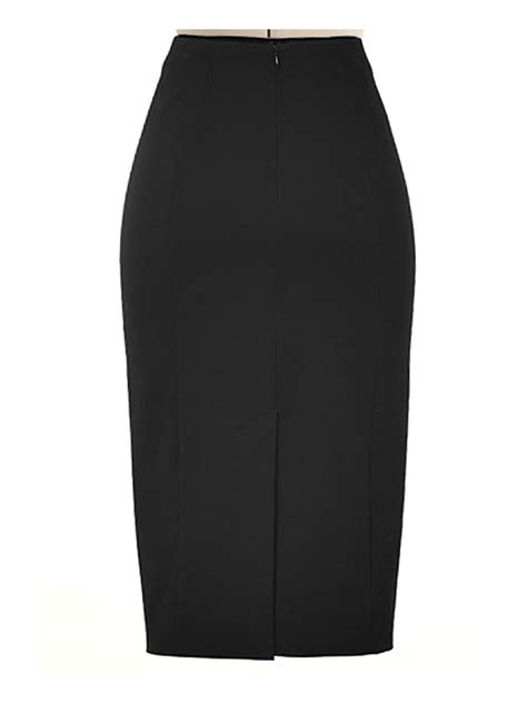 Wool Blend Black Pencil Skirt Custom Fit Handmade Fully Lined Elizabeths Custom Skirts