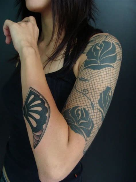 Black Lace And Rose Tattoo Sleeve Tattoomagz › Tattoo Designs Ink