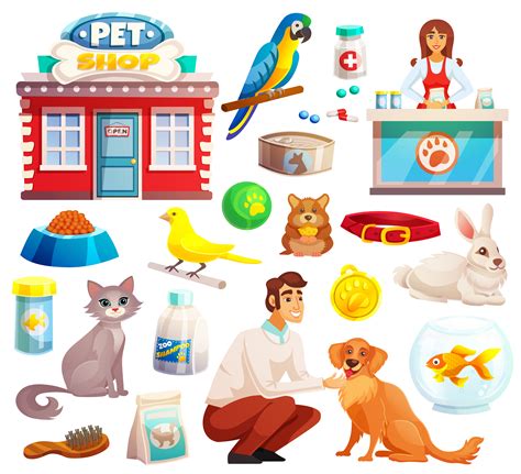 Kampung tupong tengah, 93050 kuching, sarawak, malaysia adress. Pet Shop Decorative Icons Set - Download Free Vectors ...