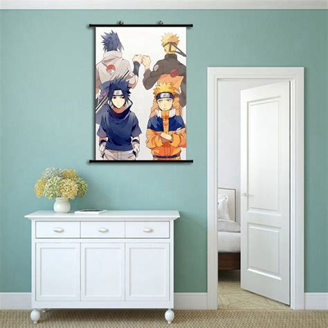 Anime Naruto Kakashi Hanging Wall Scroll Painting Canvas Wall Poster