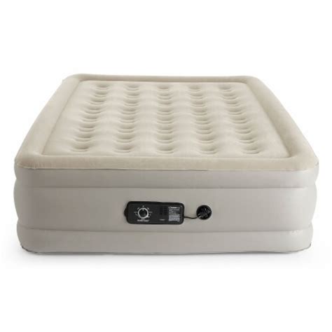 Insta Bed Raised 18 Inch Inflatable Queen Air Mattress With Neverflat