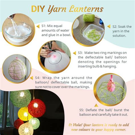 Yarn Lantern Yarn Lanterns Yarn Diy Yarn