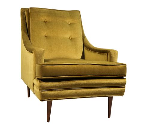 Mid Century Green Velvet Lounge Chair Mary Kays Furniture