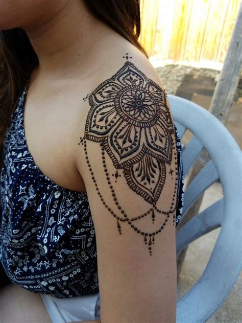 Shoulder Simple Henna Tattoo Designs Jungkooklineartdrawingsimple
