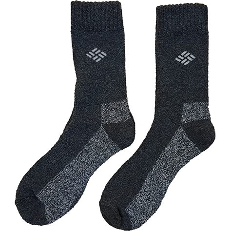 Columbia Full Cushion Polycotton Thermal Crew Sock 2 Pair Y6 85 Charcoal