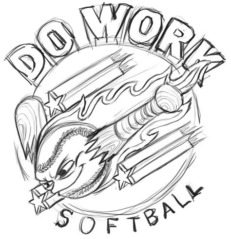Softball Doodle Softball Clipart Clip Cartoon Cliparts Graphics