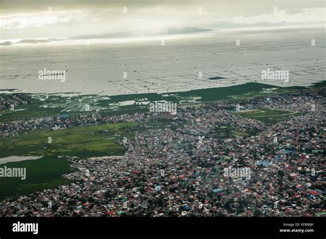 Philippines Manila Aerial View Of The Manila And The Manila Bay Stock