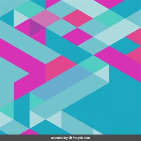 Free Vector Geometry Abstraction In Pink And Blue Tones