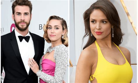 miley cyrus and liam hemsworth narrowly avoid his ex eiza gonzalez life and style