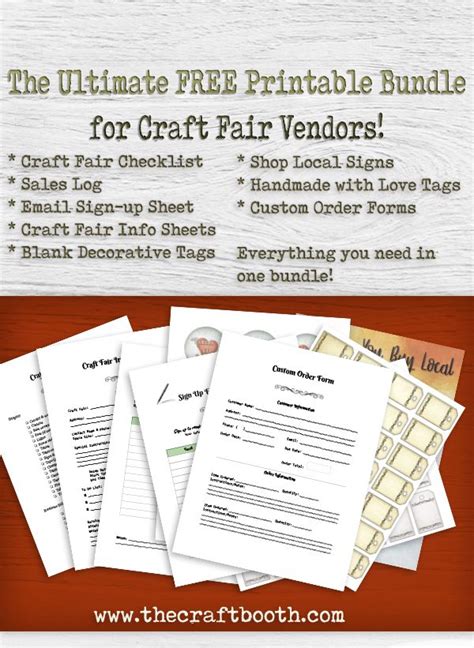 Free Craft Show Printables | Free printable crafts, Craft fairs, Craft
