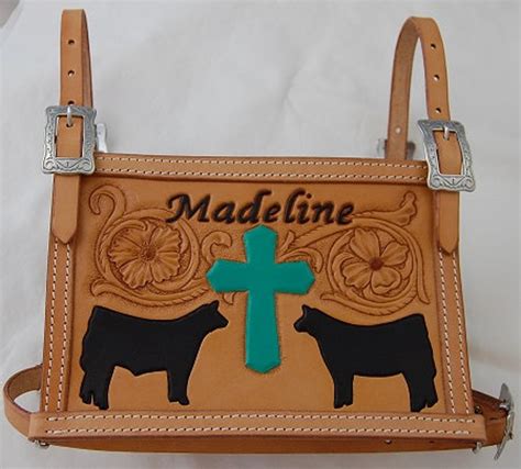 Custom Tooled Leather Livestock Show Number Harness Etsy