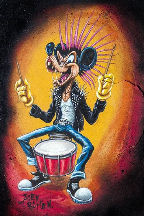 Choose your favorite mickey mouse paintings from millions of available designs. Mickey Rotten by Joey Rotten Punk Metal Drummer Mouse ...