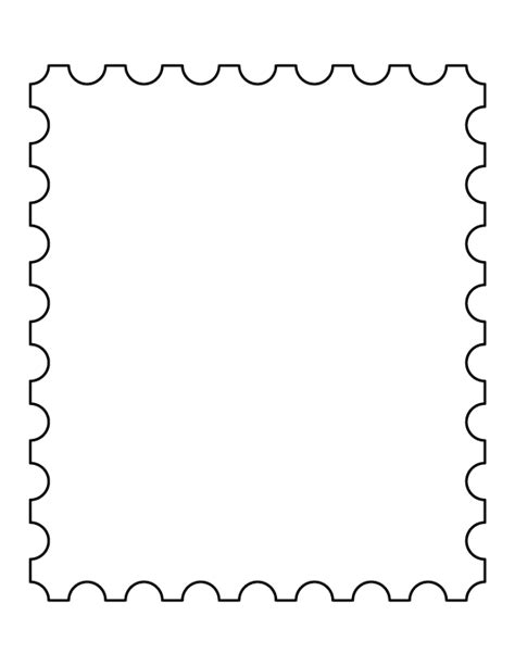 Printable Postage Stamp Template