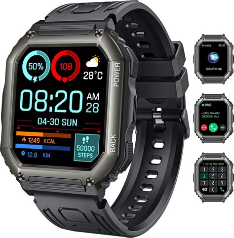 Military Smart Watches For Men 2022 Newest Smartwatch Black