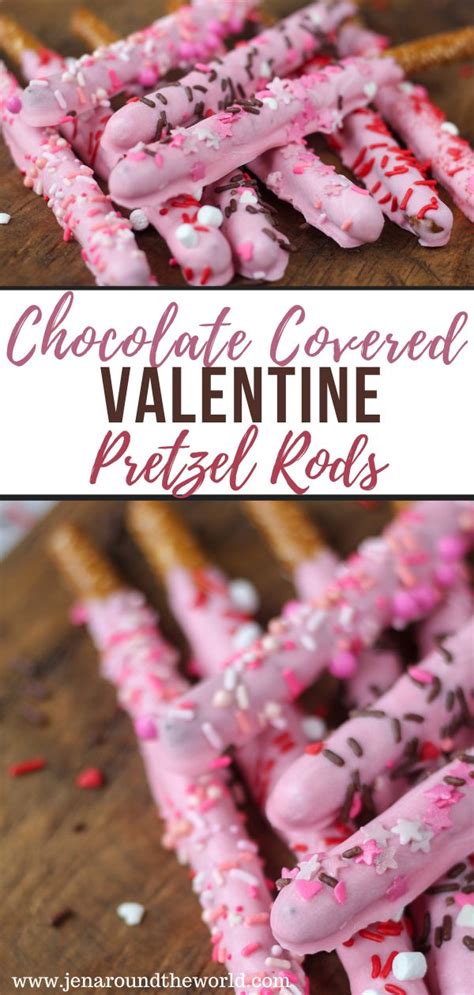 Chocolate Covered Valentine Pretzel Rods Recipe White Chocolate Covered Pretzels White