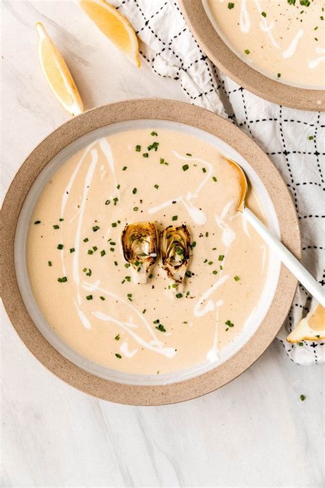 Creamy Artichoke Soup With Crème Fraîche Recipe Artichoke Soup