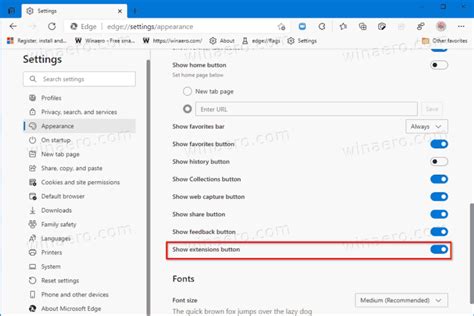 Add Or Remove Extensions Button From Toolbar In Microsoft Edge Gambaran