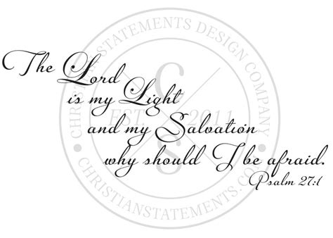 The Lord Is My Light Vinyl Wall Statement Psalm 271 Vinyl Scr292