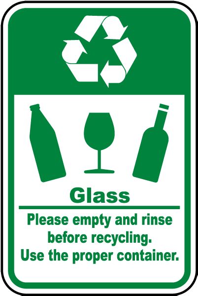 Glass Recycle Sign Claim Your 10 Discount
