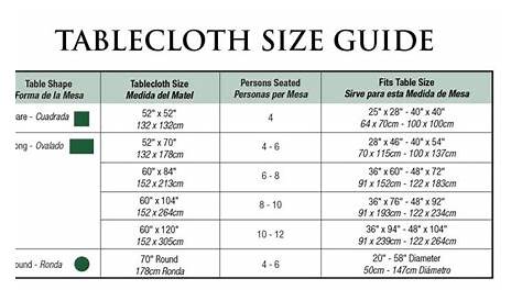 measuring for a tablecloth | Table cloth, Tablecloth sizes, Tablecloth