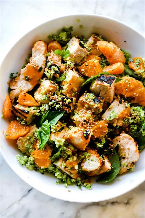 Place how much chicken and broccoli goes into 1 bowl. Orange Chicken and Broccoli Rice Bowls | foodiecrush.com