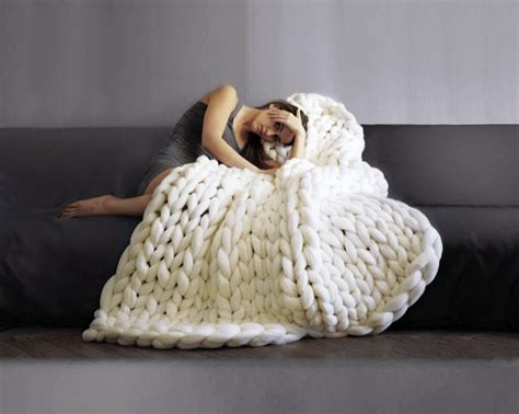 Our business is still shipping orders during this time. White chunky knit blanket knitted blanket, chunky blanket ...