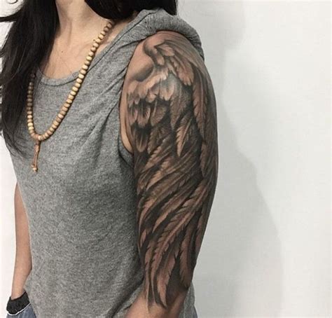 This one takes up all of the back as if the wings are really there and the owner could just pick up and fly off. 1001 + ideas for a beautiful and meaningful angel wings tattoo