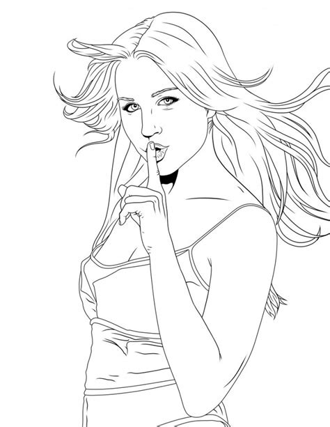 Realistic Girl Coloring Pages at GetColorings.com | Free printable