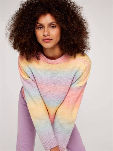 Rainbow Ombre Jumper Apricot Clothing