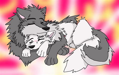 Wolf Cuddle Pink By Soulheart95 On Deviantart