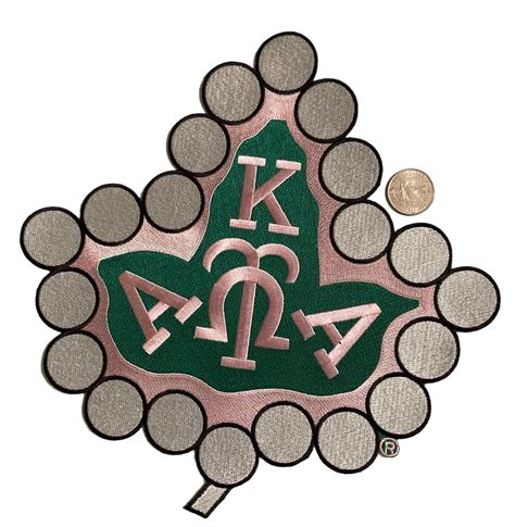 Alpha Kappa Alpha Ivy Leaf With 20 Pearls Patches Greekstylez