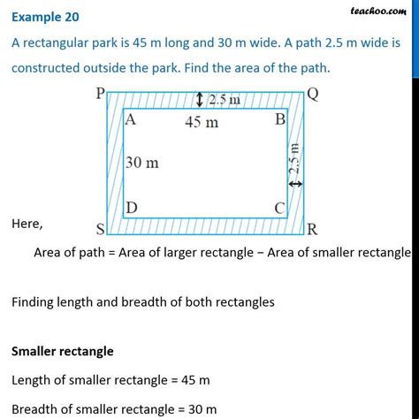 Question 6 A Rectangular Park Is 45 M Long And 30 M Wide A Path