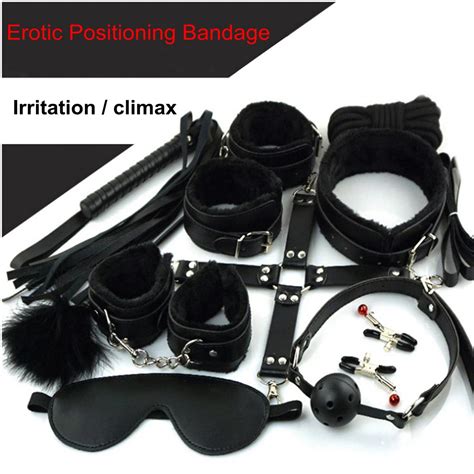 Hoozgee 10pcsset Leather Sm Bondage Set Restraints Adult Games Sex Toys For Couples Woman Slave