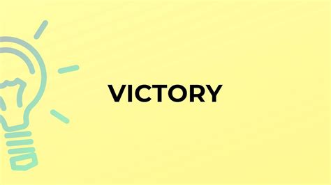 What Is The Meaning Of The Word Victory Youtube