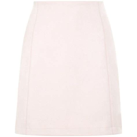 Shell Pink Suedette A Line Mini Skirt 30 Liked On Polyvore Featuring