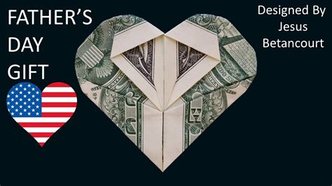 Easy Money Origami Heart Instructions Youtube