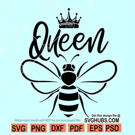 queen bee svg queen bee with crown svg
