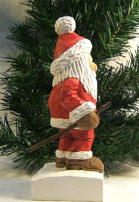 Santa With Hiking Stick By Claudef ~ Woodworking