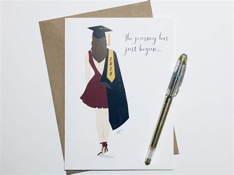 Collegehigh School Graduation Card Custom Personalized Girl Etsy In