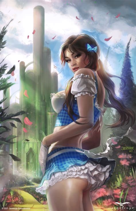 Josh Burns Dorothy Gale The Wizard Of Oz Highres Tagme 1girl Ass Blush Breasts Brown